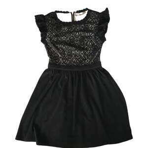 Xhilaration Black Dress Lace Nude Underlay Exposed Zipper Womens Size XS